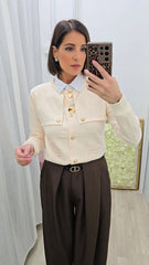 CARDIGAN PATTA PANNA ART.3667