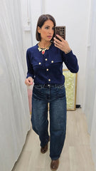 CARDIGAN PATTA BLU ART.3667