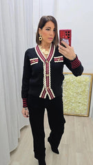 Cardigan Romantica Nero art.15654