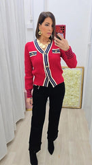 Cardigan Romantica Rosso art.15654