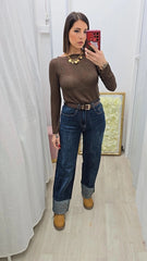 Jeans Piegone Strass art.32040