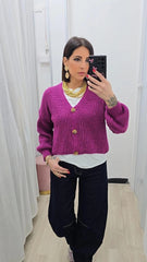CARDIGAN AURORA MALVA