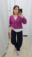 CARDIGAN AURORA MALVA