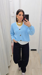 CARDIGAN AURORA AZZURRO