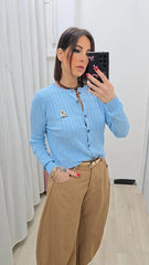 Cardigan Teddy Azzurro
