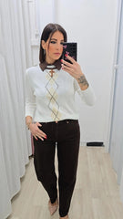 MAGLIA ROMBO BIANCA ART.2665