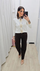 MAGLIA ROMBO BIANCA ART.2665