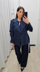 TRENCH MIDI BLU
