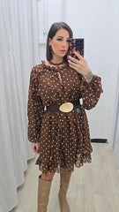 Abito Pois Marrone