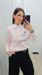 MAGLIA BASSOTTO ROSA