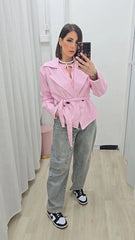 TRENCH ECOPELLE ROSA