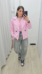 TRENCH ECOPELLE ROSA