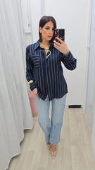 Camicia Verticale Blu