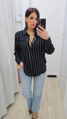 Camicia Verticale Nero