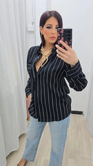 Camicia Verticale Nero