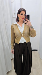 CARDIGAN LUREX ORO