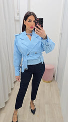 Trench Crop Azzurro