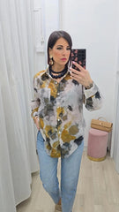 CAMICIA ASTRATTA  GRIGIA  ART.281