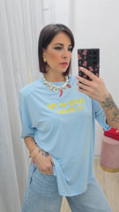 T-SHIRT TI PENSO AZZURRA