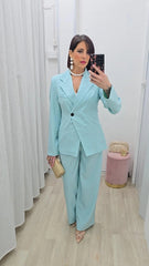 Tailleur Gessato Acquamarina art..66793