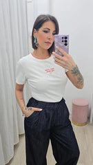 T-shirt Amor Par Favor Bianco ART P6077