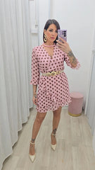 Abito Pois Rosa