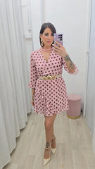Abito Pois Rosa
