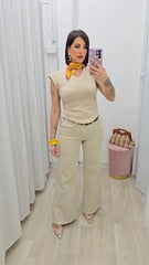 JEANS ZAMPA BEIGE ART.32504