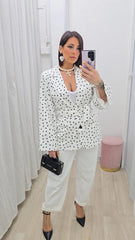 Blazer Pois bianco