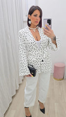 Blazer Pois bianco