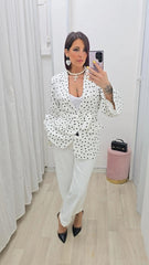Blazer Pois bianco