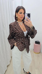 Blazer Pois Marrone