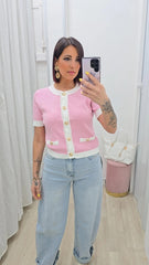 Cardigan Bon ton Rosa art380
