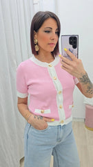 Cardigan Bon ton Rosa art380