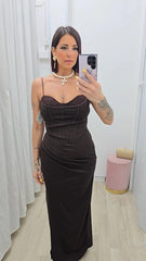 Abito Corsetto Marrone