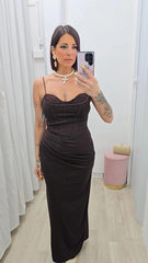 Abito Corsetto Marrone