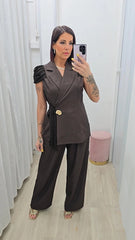 Tailleur Conchiglia Marrone art85008