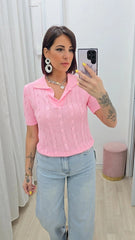 Maglia Polo Rosa