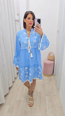 Abito India Celeste art.6002