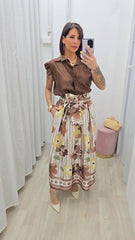 Camicia Leila Marrone art.9746