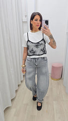 Jeans Balloon Grigio ART JA26