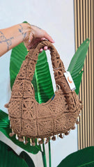 Borsa uncinetto Marrone