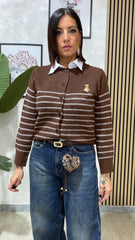 Cardigan Teddy Marrone art.1397