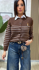 Cardigan Teddy Marrone art.1397