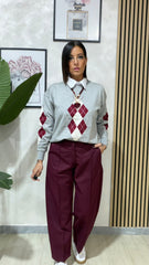Pantalone Sigaretta Bordeaux art.13614