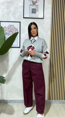 Pantalone Sigaretta Bordeaux art.13614