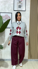 Pantalone Sigaretta Bordeaux art.13614