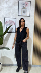 Jeans trasversale nero art. 1669