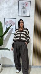 Pantalone Balloon Marrone art.66737