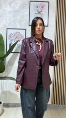 Blazer Pitone Bordeaux